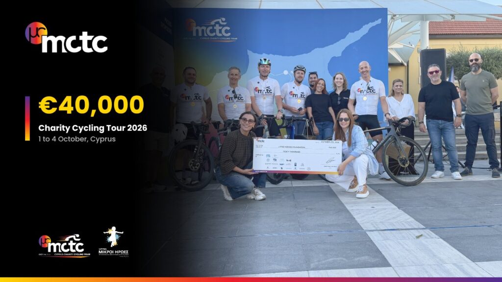 MCTC Charity Cycling Tour 2026 in Cyprus, raising EUR 40,000 for the Little Heroes Association